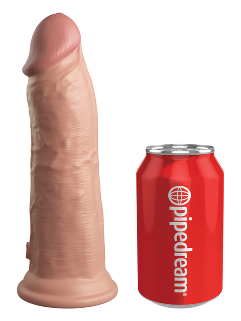 VIBRATING SILICONE DUAL DENSITY COCK 8 INCH